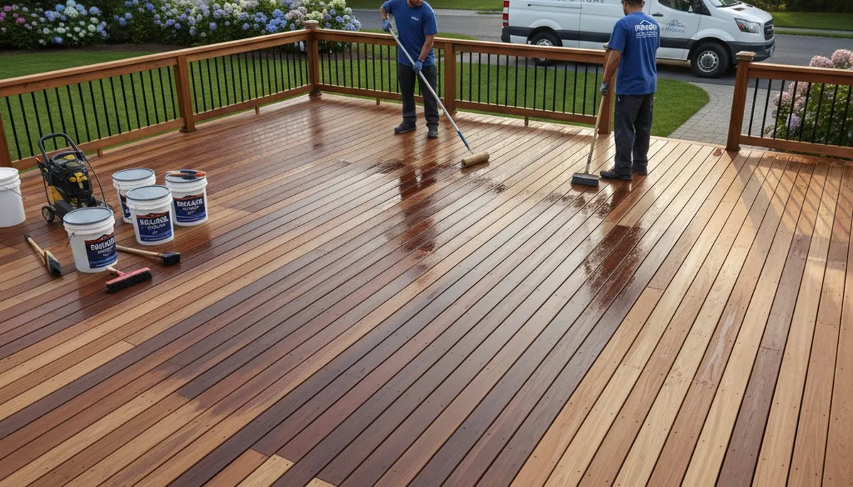Professional deck sealing in Flagstaff, AZ to protect wood from sun, snow, and temperature shifts