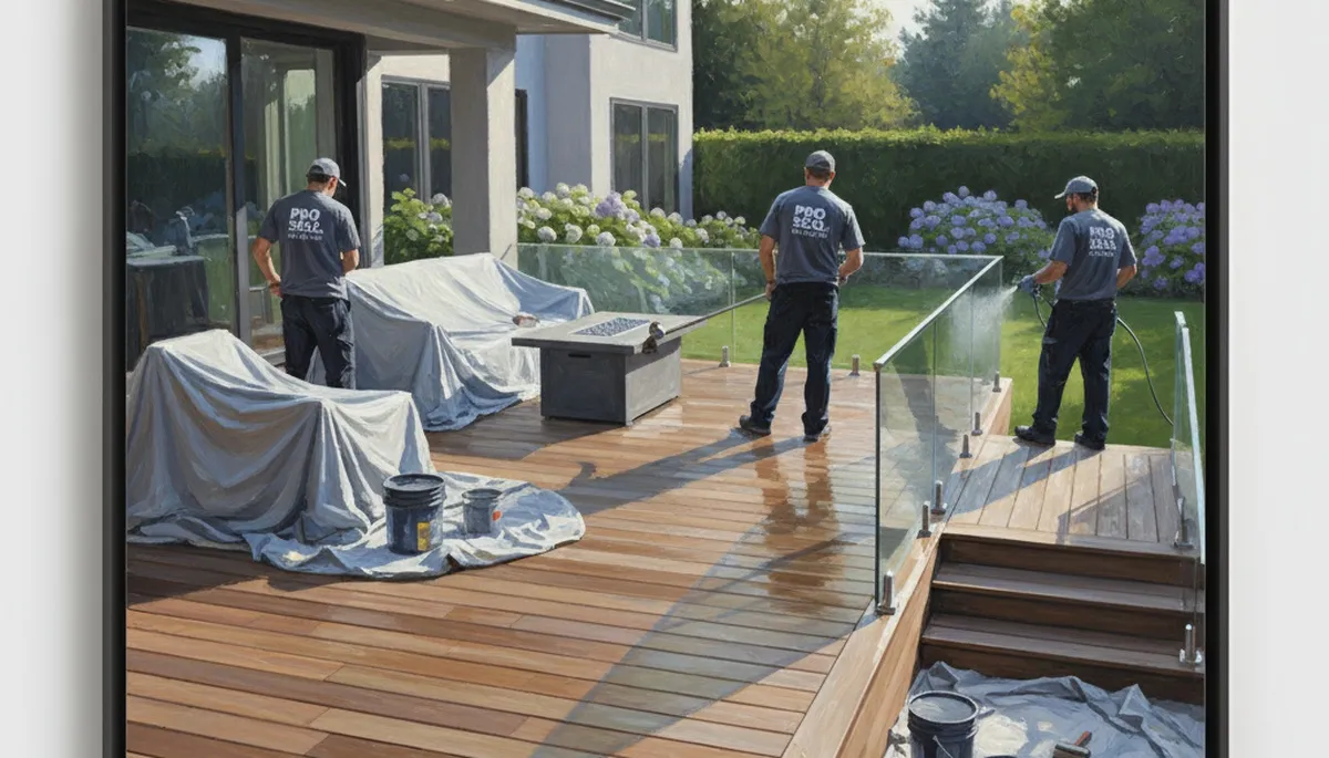 Professional deck sealing in Flagstaff, AZ to protect wood from sun, snow, and temperature shifts