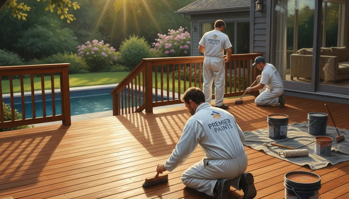 Professional deck staining service in Flagstaff, AZ for weather protection and lasting wood color