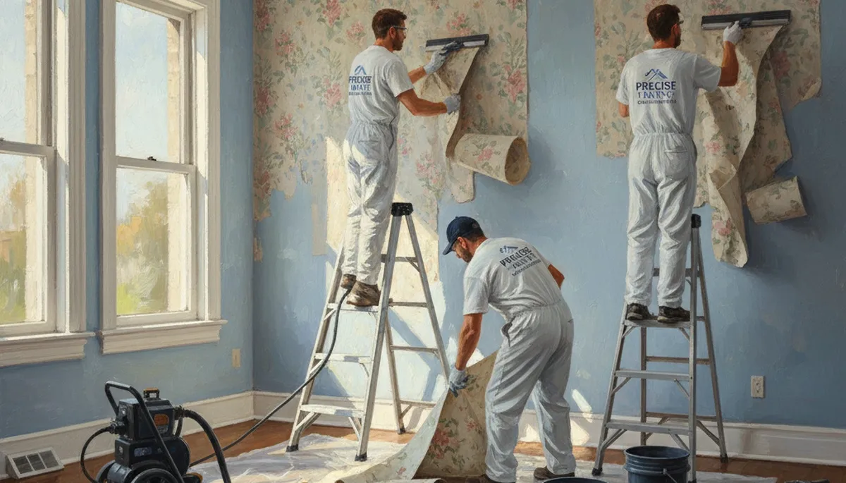 Wallpaper removal service in Flagstaff, AZ by professional painting contractors